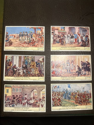 Liebig vintage collectible cards set of 6, History of France, new