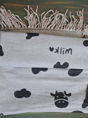 Scarf new double-sided black and beige