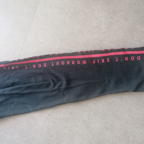 Black leggings with side letters like new