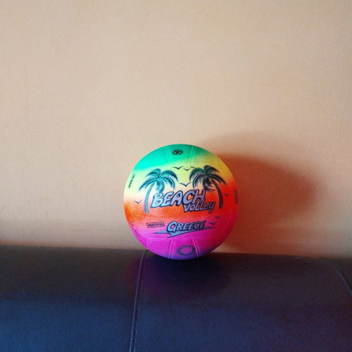 Beach ball used, inflated