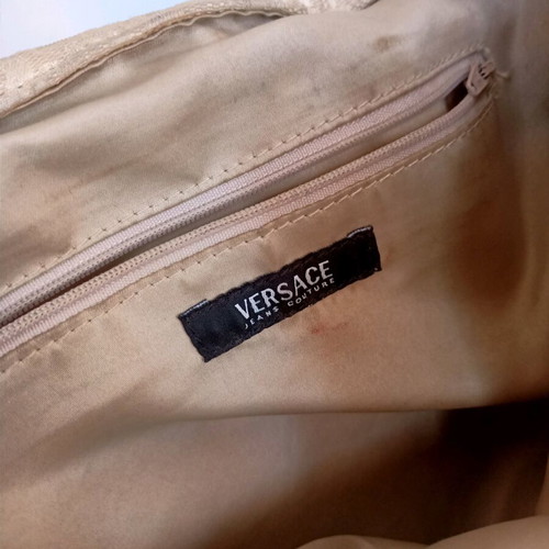 Versace Jeans Couture shoulder bag used, beige and gold