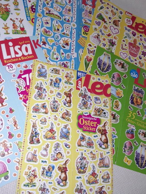 Easter stickers new, set of 6 sheets
