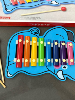 Elephant Xylophone new with 8 Metal Note Bars