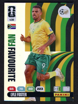 2026 Panini World Cup Adrenalyn XL #430 Foster Fan Favorite card like new