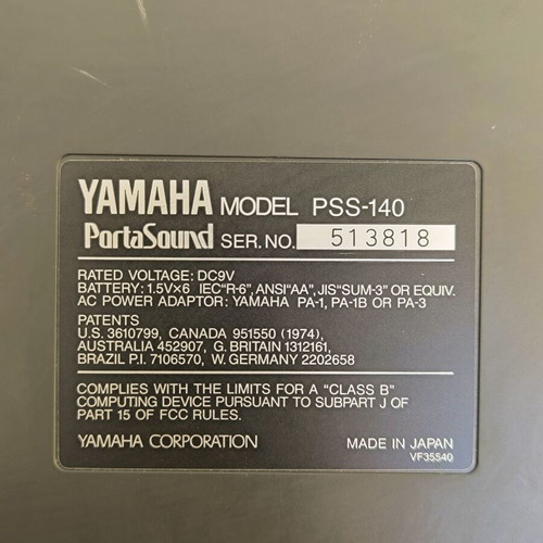 Yamaha PSS-140 Portasound Synthesizer like new