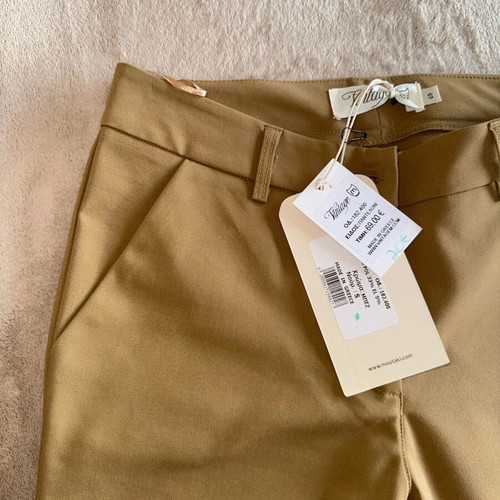 Moutaki pants new, beige-brown, slim fit, size S