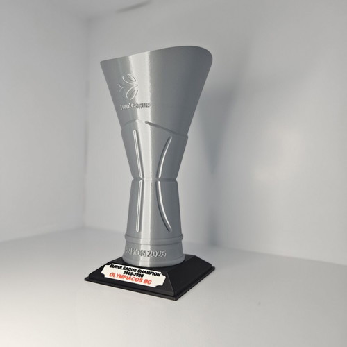 Euroleague 2026 Trophy Replica Olympiacos 27 cm with Black Base new