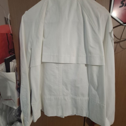 Zara white jacket type caban used, size M