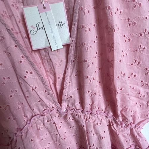 Jeannette Large ροζ καφτάνι με broderie, καινούργιο