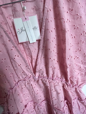 Jeannette Large ροζ καφτάνι με broderie, καινούργιο