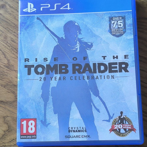 Rise of the Tomb Raider 20 Year Celebration PS4 like new, complete with case and inserts