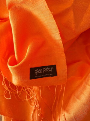 Silk scarf Folli Follie like new, orange