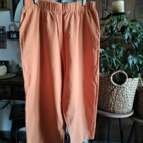 Set with pants and top, orange, size XL