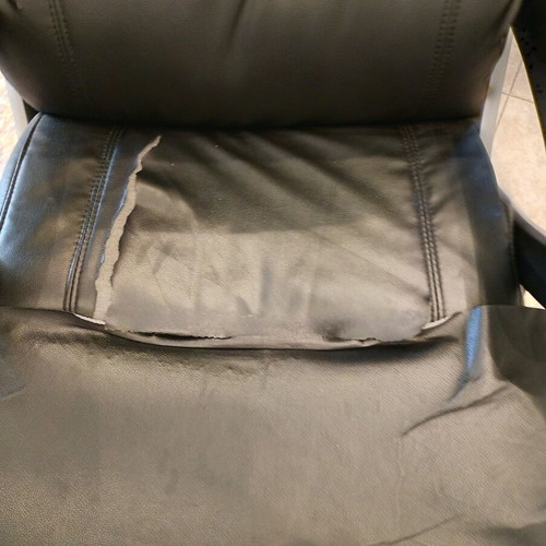 Office chair director used with 3 tears on leather upholstery