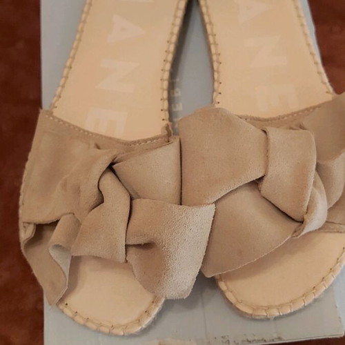 Manebi espadrilles like new, handmade beige suede, size 38