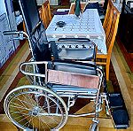  Αναπηρικό αμαξίδιο με ανακλινόμενη πλάτη & τουαλέτα