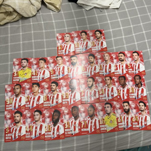 Olympiakos Collectible Cards 90 Years History 2015-16, like new