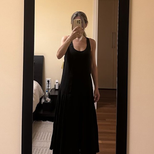 Zara High-End Lyocell Maxi Dress Black XS BNWT
