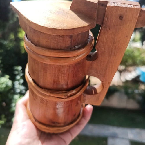 Wooden traditional handmade vessel like new