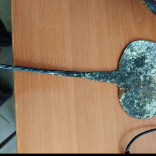 Αντίκα πήλινο σουρωτήρι και όγκριμπκα σετ, 19ος αιώνας