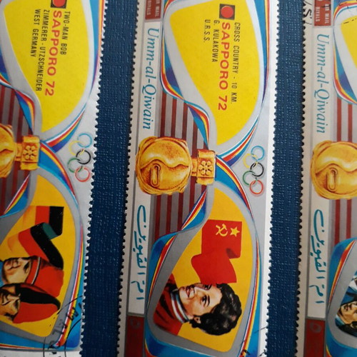 Winter Olympic Games 1972 stamps used, pack from United Arab Emirates