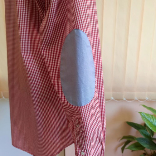 Daniel Hechter Paris men's shirt size L red checkered like new