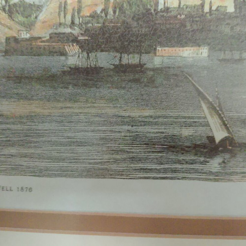 Painting General View of Thessaloniki 1876 like new