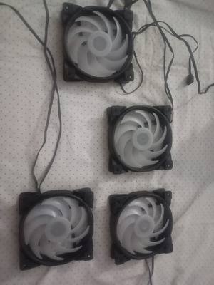 PCCOOLER Halo RGB 120mm ανεμιστήρες υπολογιστή, σετ 4 με hub