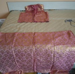 Traditional costume set of silk brocade vest and shalwar like new