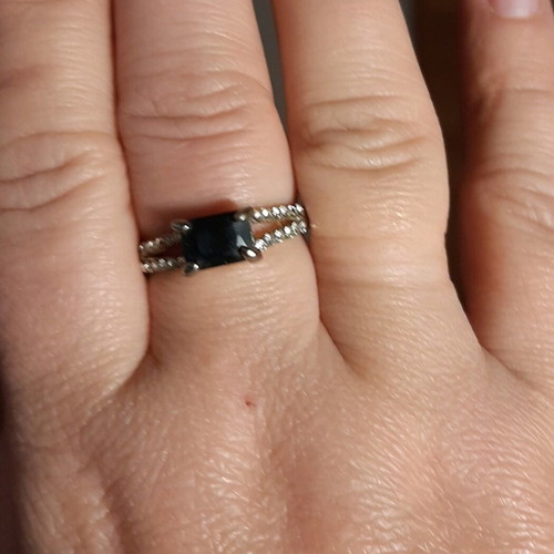 Ring with black stone No 62 like new