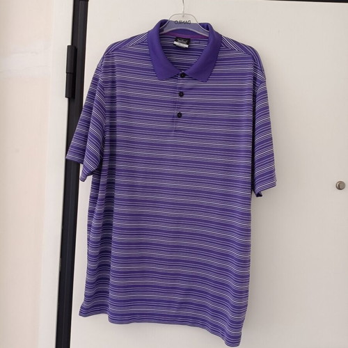 Nike Golf Dri-FIT polo shirt XL used, purple with white stripes