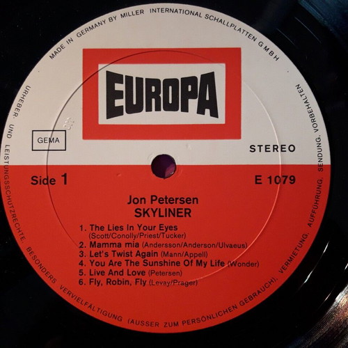 Jon Petersen Skyliner LP like new, R&B and soul
