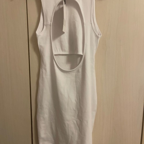 Zara summer backless dress S new, white