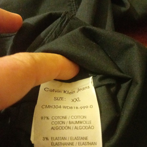 Calvin Klein men's dress shirt, black, cotton, size XXL