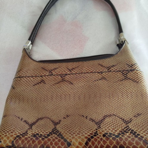 Handbag and shoulder bag with snake pattern, like new
