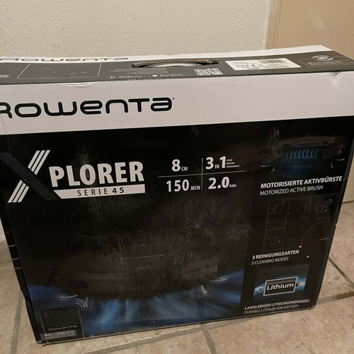 Rowenta Xplorer Serie 45 RR8225WH robotic vacuum like new