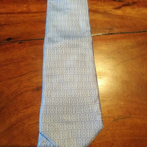 Silk tie unused in light purple and blue color