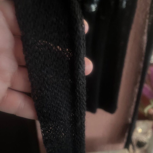 Guess blouse new transparent knit with sequins black size S