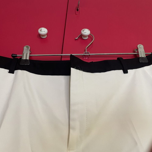 Zara white pants with black belt like new, size L 40 12