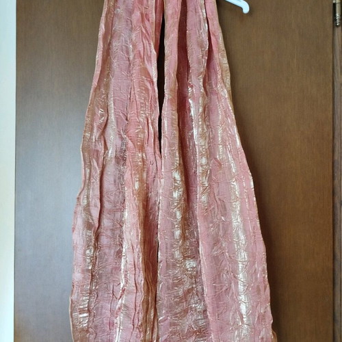 Vintage formal set used skirt mermaid top scarf apricot