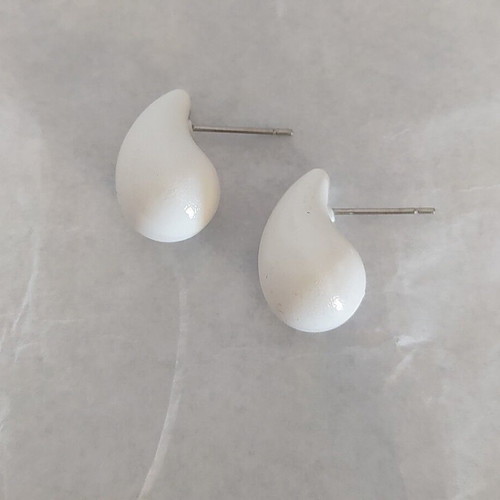 Mini drop earring made of stainless steel new, white or red