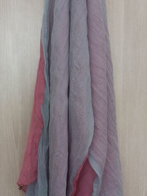 Cotton double-sided scarf like new with beads