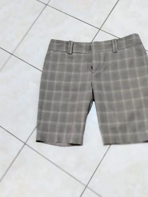 Zara bermuda plaid shorts beige size M like new