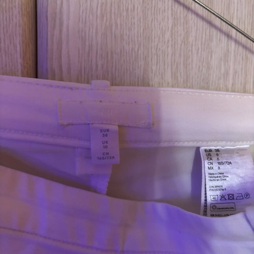 H&M women's pants used, white, size M