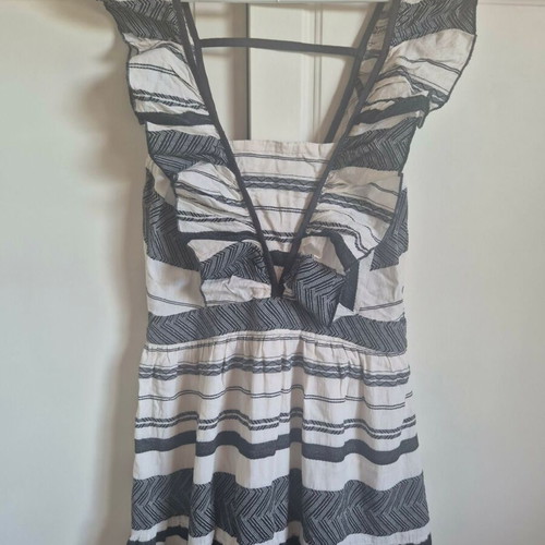 A.L.E. maxi dress beige-black cotton size L like new
