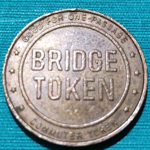 Vintage Toll Bridge Token 1934 used, New Jersey Pennsylvania Delaware River