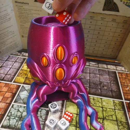 Cthulhu Dice Tower 3D Printed, fantasy dice roller