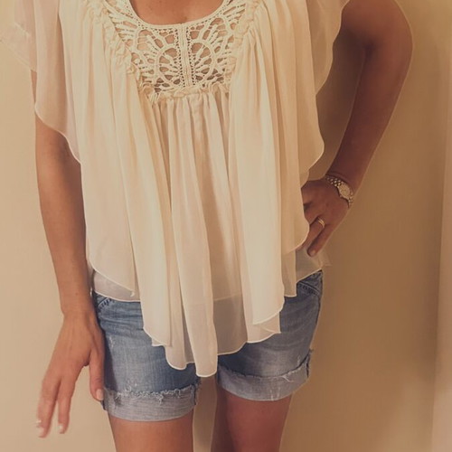 Victoria's Secret Vintage Boho Blouse Fairy Sheer Top XS like new