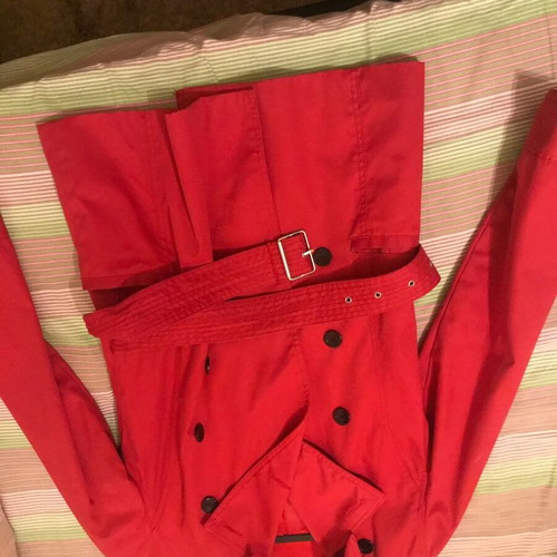 Red small trench coat used