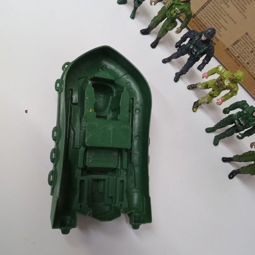 Soldier Force action figures set with assault boat, used